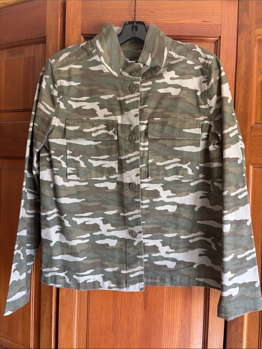 Caslon Green & Brown Camo Utility Jacket